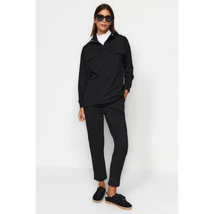 Trendyol Black Pocket Detailed Knitted Tracksuit Set