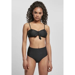 Women's High Waisted Balcony Bikini Black