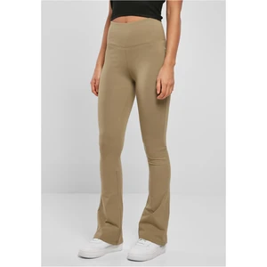 Women's Organic Stretch Bootcut Jersey Khaki Leggings