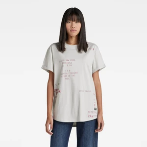 G-STAR T-shirt - Lash fem loose text ao r t wmn grey