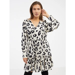 Black and white women's patterned dress AWARE by VERO MODA Harlem - Women