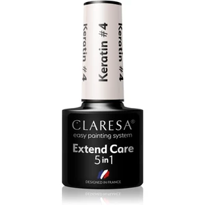 Claresa Extend Care 5 in 1 Keratin podkladový lak pro gelové nehty s vyživujícím účinkem odstín #4 5 g