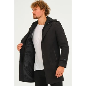 PLT8401 DEWBERRY MEN'S COAT-DIAGONAL BLACK