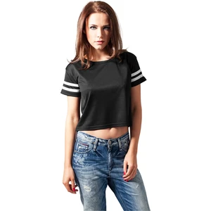 Women's short mesh t-shirt blk/wht