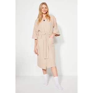 Trendyol Dressing Gown - Beige - Midi