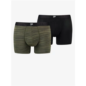 Set of two men's boxers in khaki and black Puma - Men's