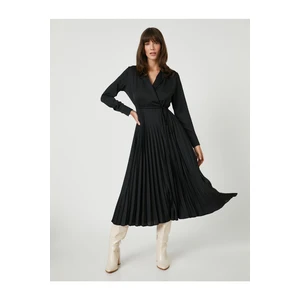 Koton Midi Length Shirt Dress Pleated