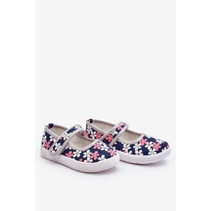 Children's ballerinas in flowers navy blue-gray Noah