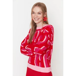 Trendyol Sweater - Red - Regular fit