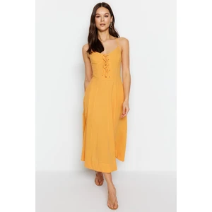 Trendyol Orange Lace Detailed Dress