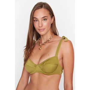 Trendyol Bikini Top - Green - Plain