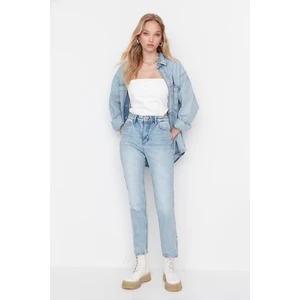 Trendyol Blue High Waist Bootcut Jeans