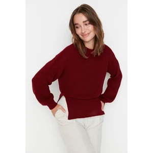 Trendyol Sweater - Burgundy - Regular fit