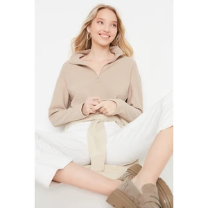 Trendyol Sweatshirt - Beige - Regular fit