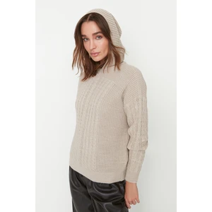 Trendyol Sweater - Beige - Regular fit