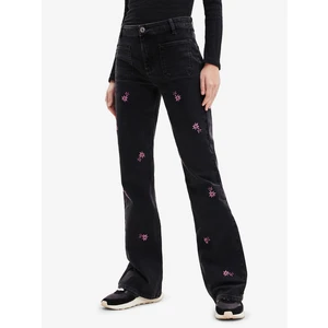 Black women's bootcut jeans Desigual Vidin - Women