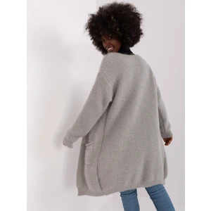 Grey women's oversize cardigan