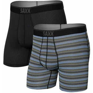SAXX Quest 2-Pack Boxer Brief Sunrise Stripe/Black II L Fitness spodní prádlo