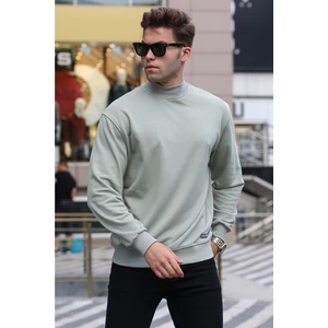 Madmext Mint Green Turtleneck Sweatshirt 5301