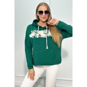 Sweatshirt with green Voyage lettering