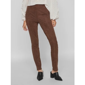 Brown Ladies Trousers VILA Sudas - Ladies