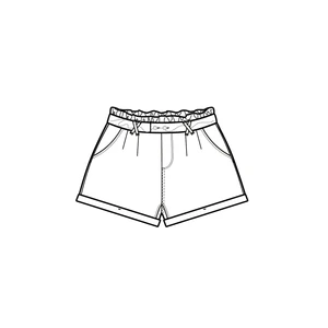 WOMEN'S SHORTS L-SH-4002 WHITE