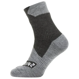 Sealskinz Waterproof All Weather Ankle Length Sock Black/Grey Marl XL Cyklo ponožky