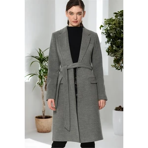 Z6613 DEWBERRY WOMEN'S COAT-PLAIN GREY