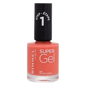 Rimmel Super Gel gélový lak na nechty bez použitia UV/LED lampy odtieň 047 Spiced Coral 12 ml