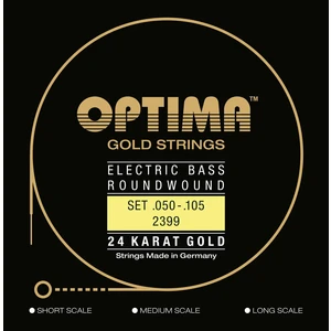 Optima 2399.L 24K Gold Strings Long Scale Medium Struny pro baskytaru