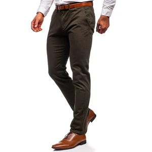 Pantaloni chinos verzi-închis bărbati Bolf 1143