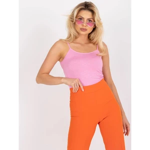 A pink viscose top with thin straps