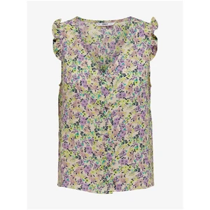 Purple-yellow flowered blouse ONLY Gerda - Women