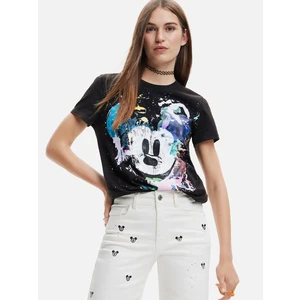 Desigual Mickey Crash Triko Černá