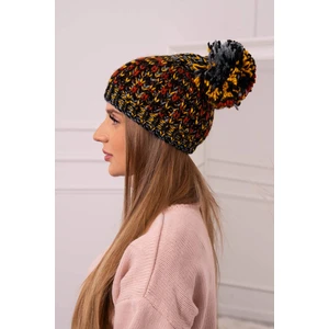 Cap with pompom Maria K335 black