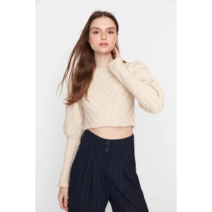 Trendyol Sweater - Beige - Regular fit