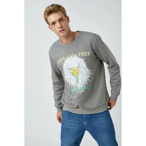 Koton Sweatshirt - Gray - Relaxed fit