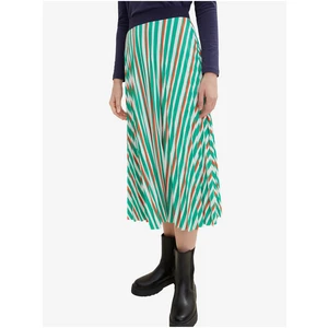 Light Green Ladies Pleated Midi Skirt Tom Tailor - Women