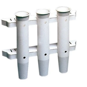 Osculati White nylon 3 rods wall holder