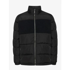 Black Quilted Jacket Blend - Men