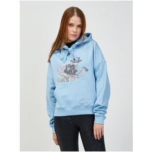 Light Blue Women's Hoodie Guess - Women