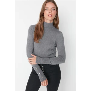 Trendyol Sweater - Gray - Regular fit