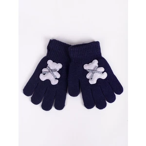 Yoclub Kids's Gloves RED-0235G-AA5B-001 Navy Blue