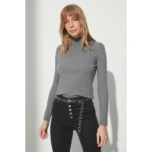 Trendyol Sweater - Gray - Regular fit