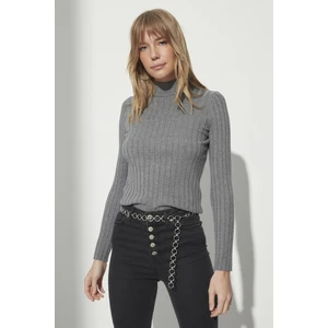 Trendyol Sweater - Gray - Regular fit