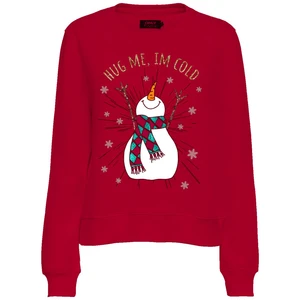 ONLY Dámský svetr ONLYDA Regular Fit 15270956 Urban Red SNOWMAN L