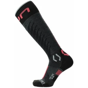 UYN Lady Ski One Merino Socks Anthracite/Pink 41-42