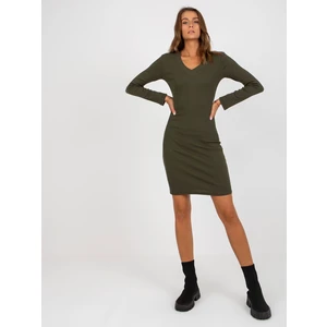 Basic cotton khaki dress