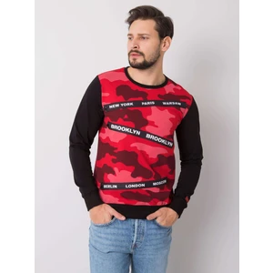 Men's red camo sweatshirt