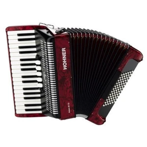 Hohner Bravo III 72 Piros Billentyűs harmonika